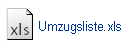 Umzugsliste als Excel-Datei im Zip-Format gepackt